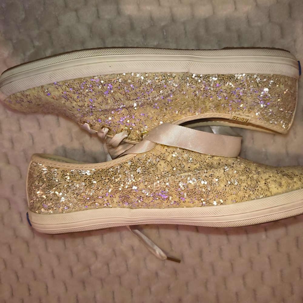 Kate Spade Keds Sparkling Gold Women's Sneakers